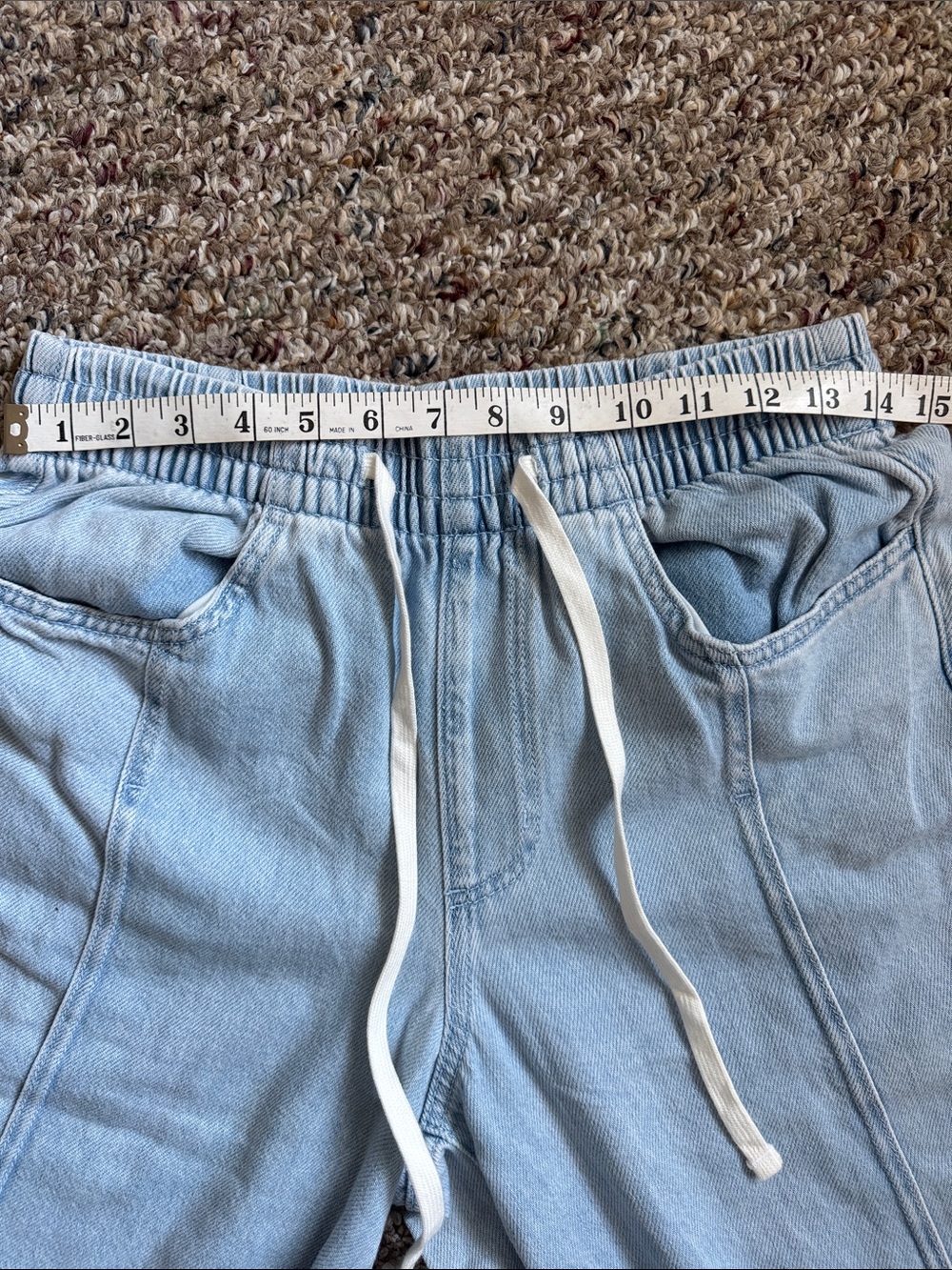 Universal Thread Light Blue Wide-Leg Drawstring Jeans - Picture 4 of 6